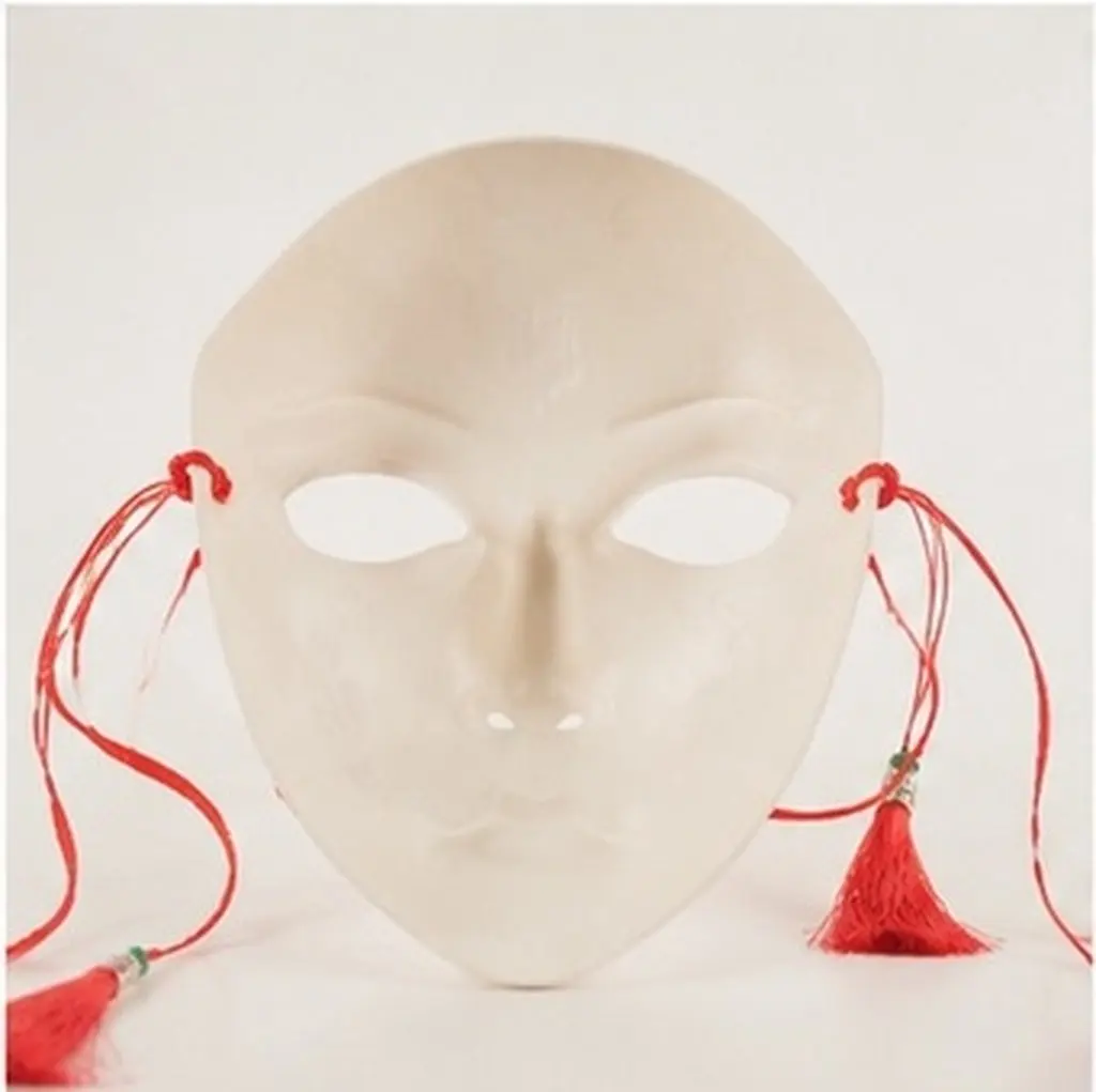 Plastic Chinese Festival Mask for Women Full Face Masquerade Party Cosplay Beauty Mask Carnival Stage Performance Decorative