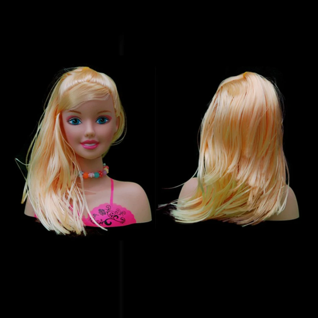 Pretend Play Makeup Kit for Girls Doll Styling Head Hair Accessories Educational Toy for Creativity