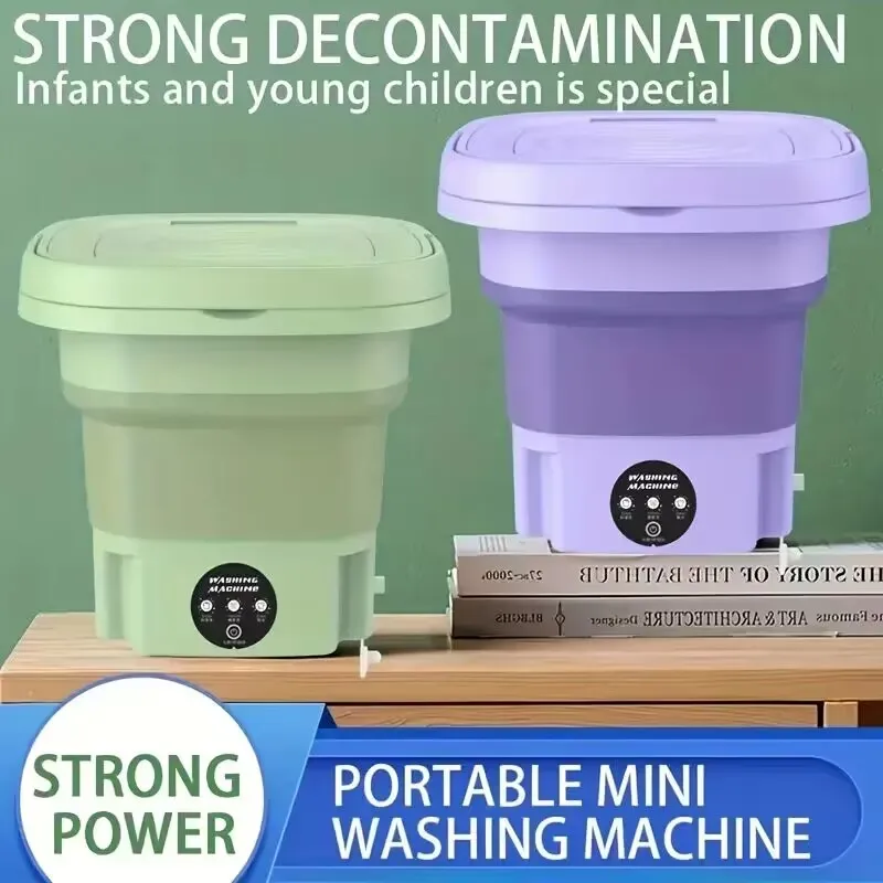 Mini Washing Machine, Automatic Portable Washer Machine For Underwear Baby Clothes, Handheld Easy Storage