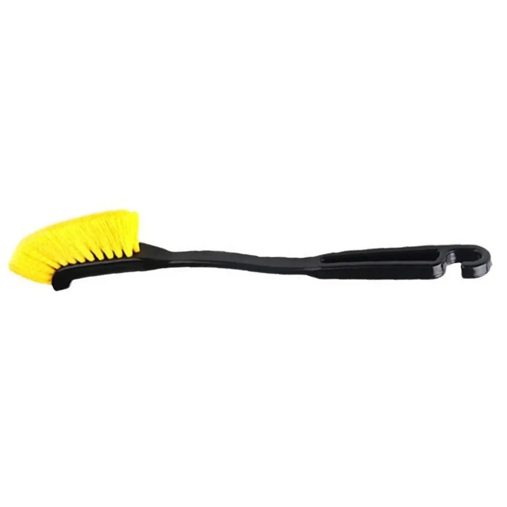 1pc Car Wheel Tire Rim Brush Curved Head Flexible Truck Wheel Hub Wash Detail Deep Cleaning Brushes Cleaner Hand Tools