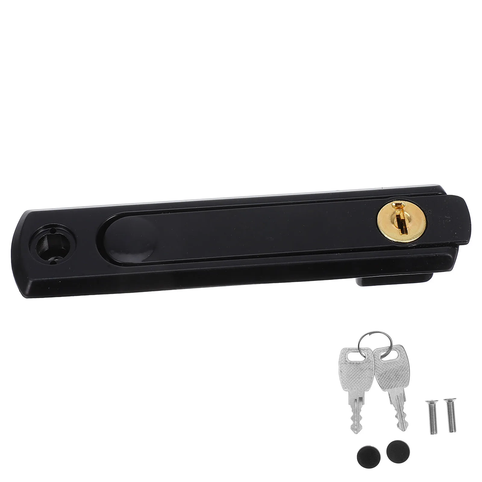 Window Lock Black Stainless Steel Security Hardware Replacement Parts Spring Latch Door Bar Vertical Lock Accessories