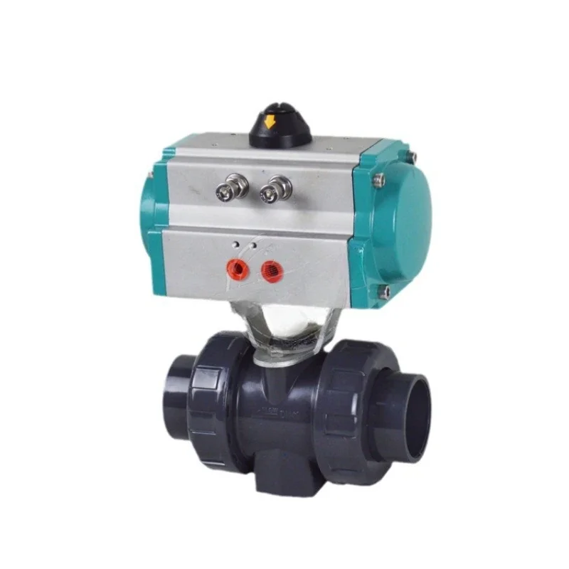 pneumatic plastic ball valve double by welding thread interface Q661X-6U-DN50-CPVC PPH