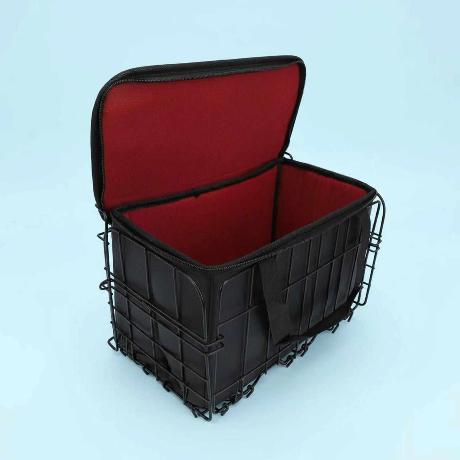 

Large Rear Bike Basket Foldable Folding Bike Basket Elastic Cargo Net Rust-Resistant for Commuting, Shopping