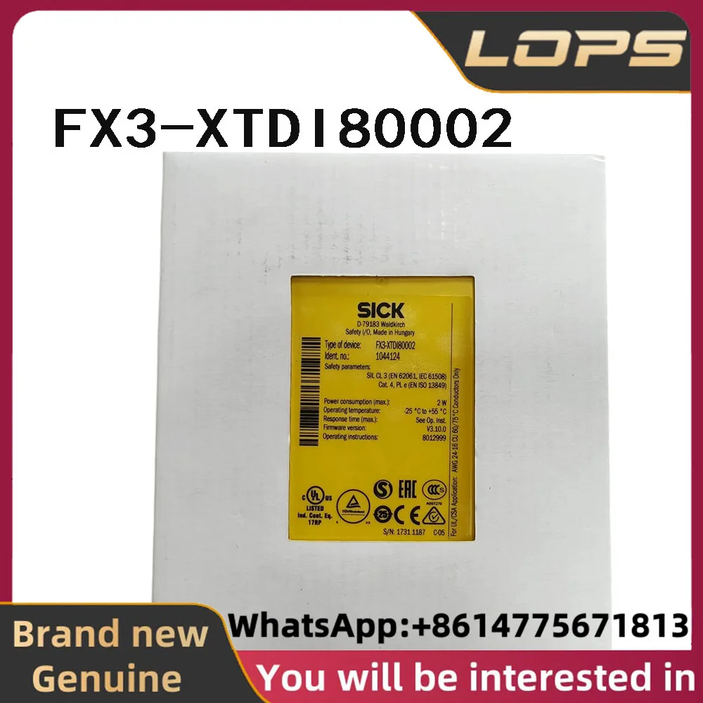 FX3-XTDI80002 Brand new original SICK Safety relay Order number: 1044124 in stock, welcome to consult