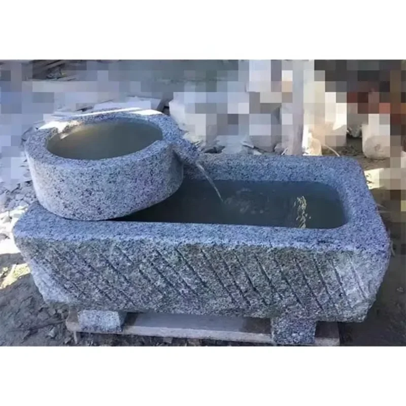 Natural granite stone garden water fountain