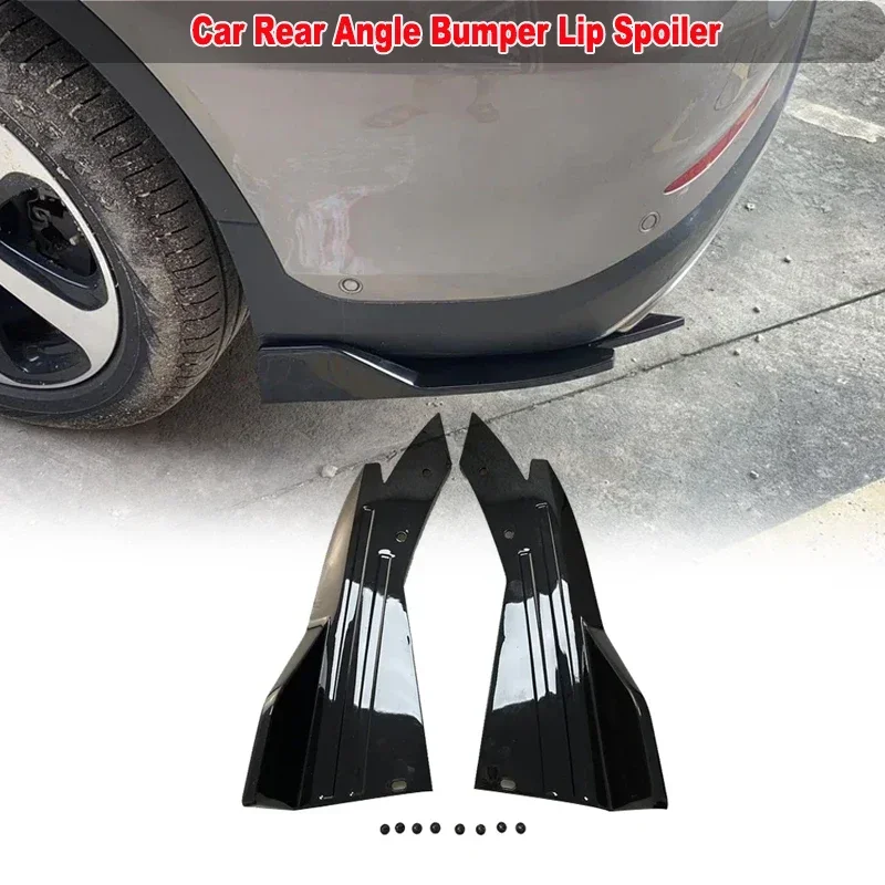 2PCS Universal Car Rear Angle Bumper Lip Spoiler Splitter Side Skirt Diffuser Corner Wrap Protection Anti-crash Car Accessories