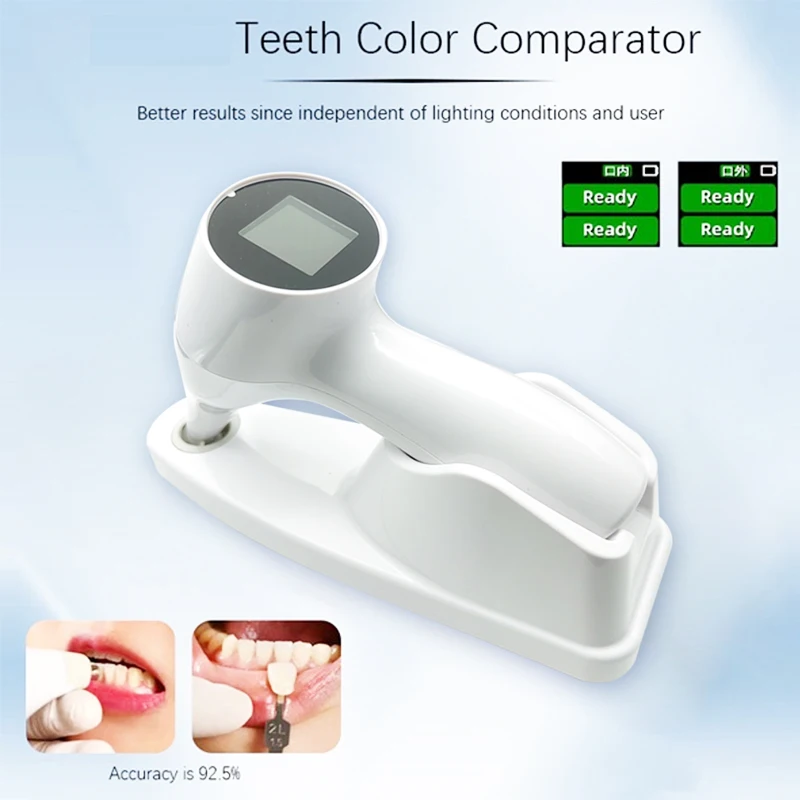 Dental Tooth Color Comparator Intelligent Digital Shade Guide with LCD Screen Smart Measuring Precise Teeth Color Recognition