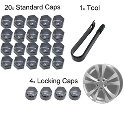 24Pcs Car Wheel Nut Cap Protection Covers Cap 22mm Wheels Tyres Nuts Covers For Vauxhall Car Hub Screw Cover Car Tyre Nut Bolt