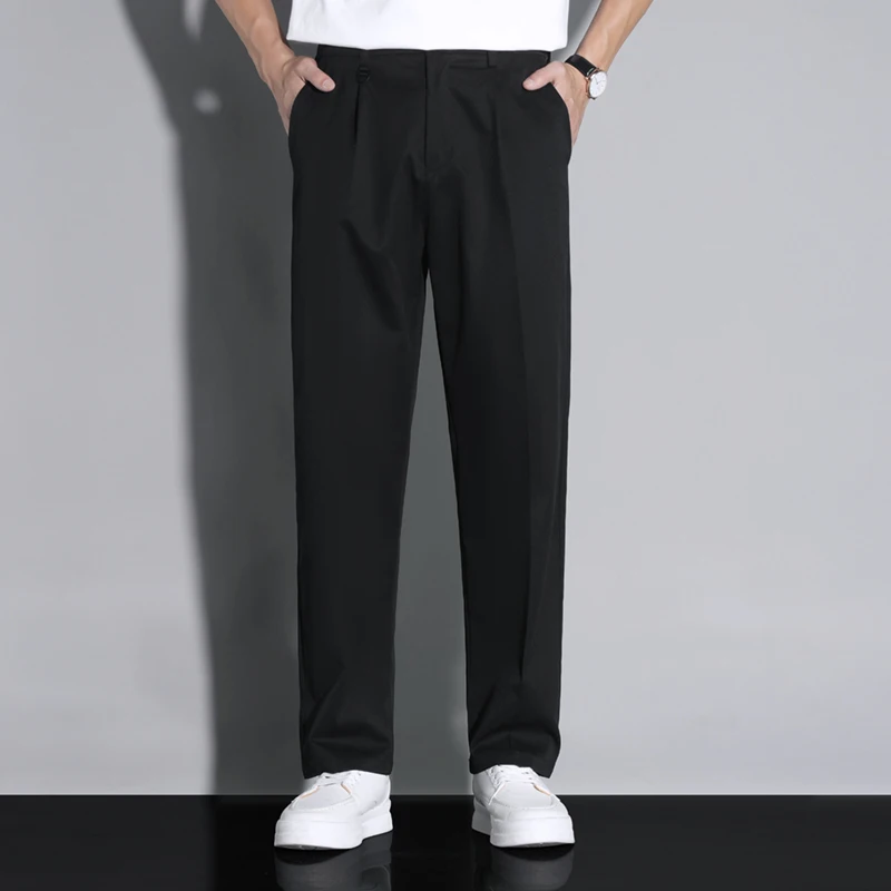 Men White Suit Pants Fashion Casual Classic Style Slim Fit Soft Trousers Male Business Brand Advanced Stretch Dress Pants Man