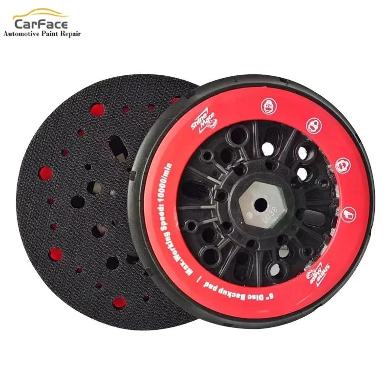 6 Inch 17Hole 150mm Hook Loop Sanding Backing Pad Electric Shinemate Orbital Sander Disk Discs Porter Cable Backup Stick On Pad