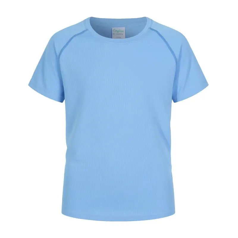 

Children Boys Girls Quick Dry T-sh Childrenirt Short Sleeve Gym Running Moisture Wicking Round Neck Shirts Training Sport Tops