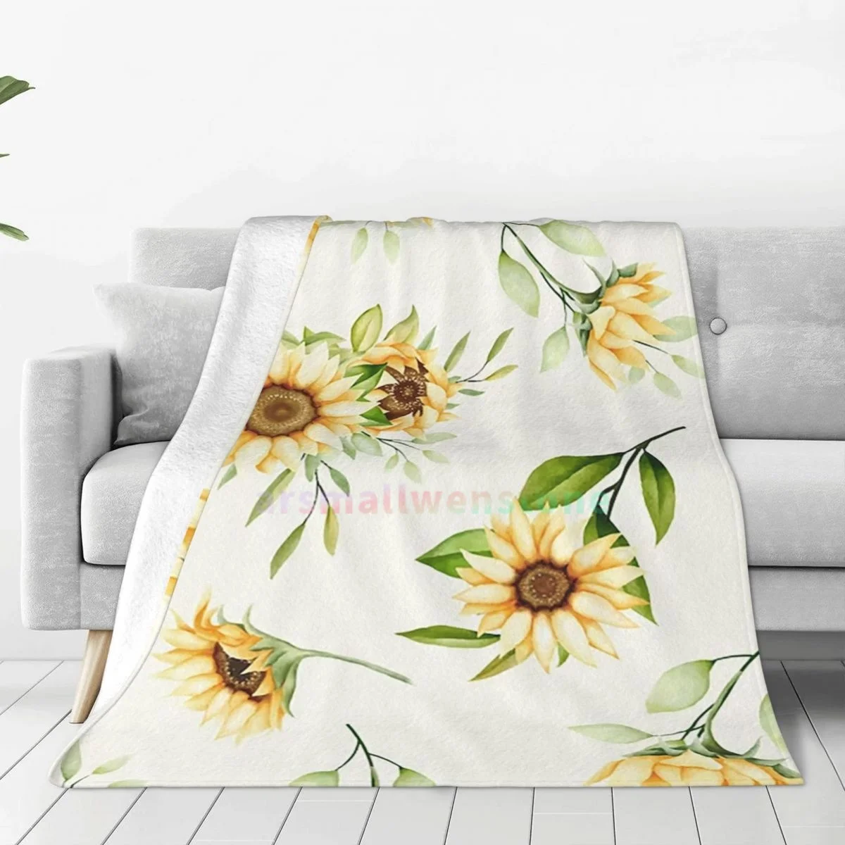 

Фланелевое флисовое одеяло с подсолнухом, мягкое, теплое, легкое, уютное, не скатываются, нечеткие одеяла для дивана, кровати, дивана, путешествий