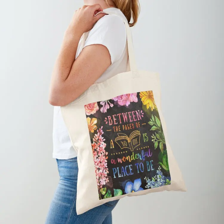 

Between the pages (black) Tote Bag shopper bags for women Large bags for women Fabric bag Cloth bags