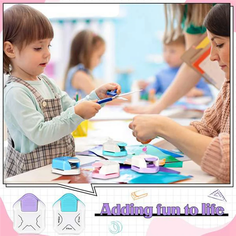 2 шт./компл. резак для бумаги, дырокол 3 в 1, угловой круглый дырокол, угловой резак для DIY фотокарточек, изготовление визитных карточек, многоразовый