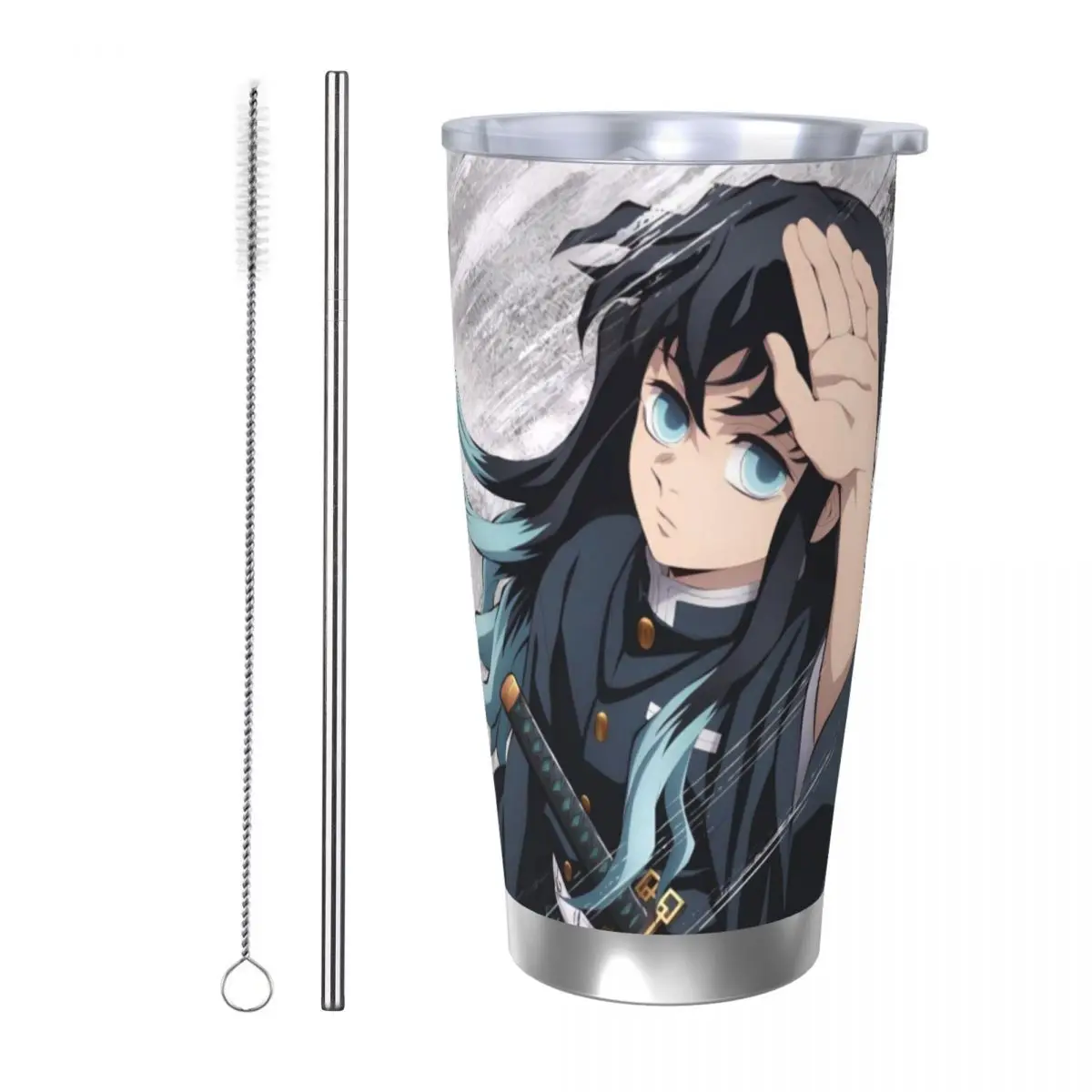 Muichiro Tokito Demon Slayer 20oz Stainless Steel Insulated Thermal Coffee Car Cup Cold Hot Mugs Vacuum Flask