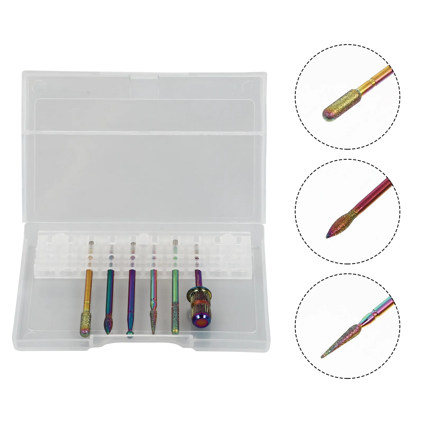 

6Pcs Nail Grinding Heads Set Sturdy Manicure Drill Bits Nail Polishing Tools Long-Lasting Accessories for Professional Home Use