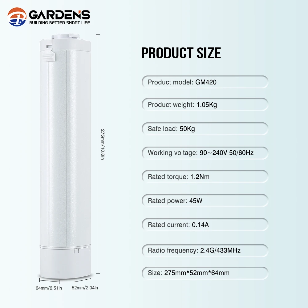 ชุดม่านอัจฉริยะครบชุด เสียงเบา ชุดม่านไฟฟ้า DIY รางม่านพร้อมมอเตอร์ รองรับ Alexa Tuya Wifi ครบชุด 5.2 เมตร