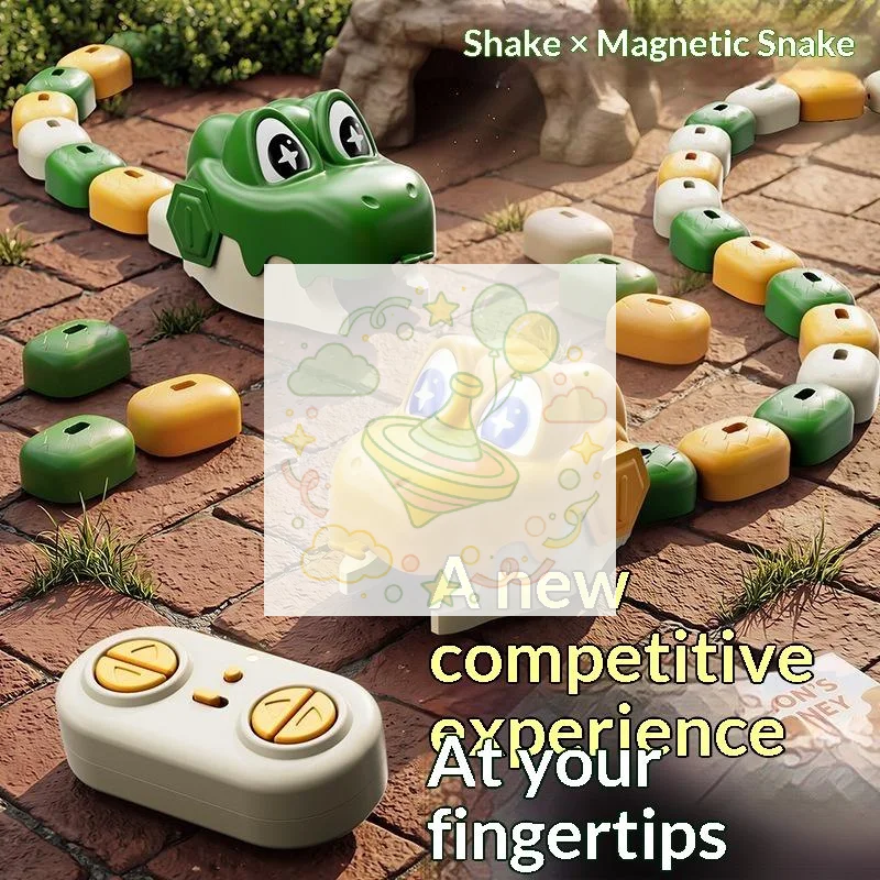 Magnetic Remote Control Dinosaur Snake Toy DIY Detachable Segments For Kids Indoor Outdoor Party Play