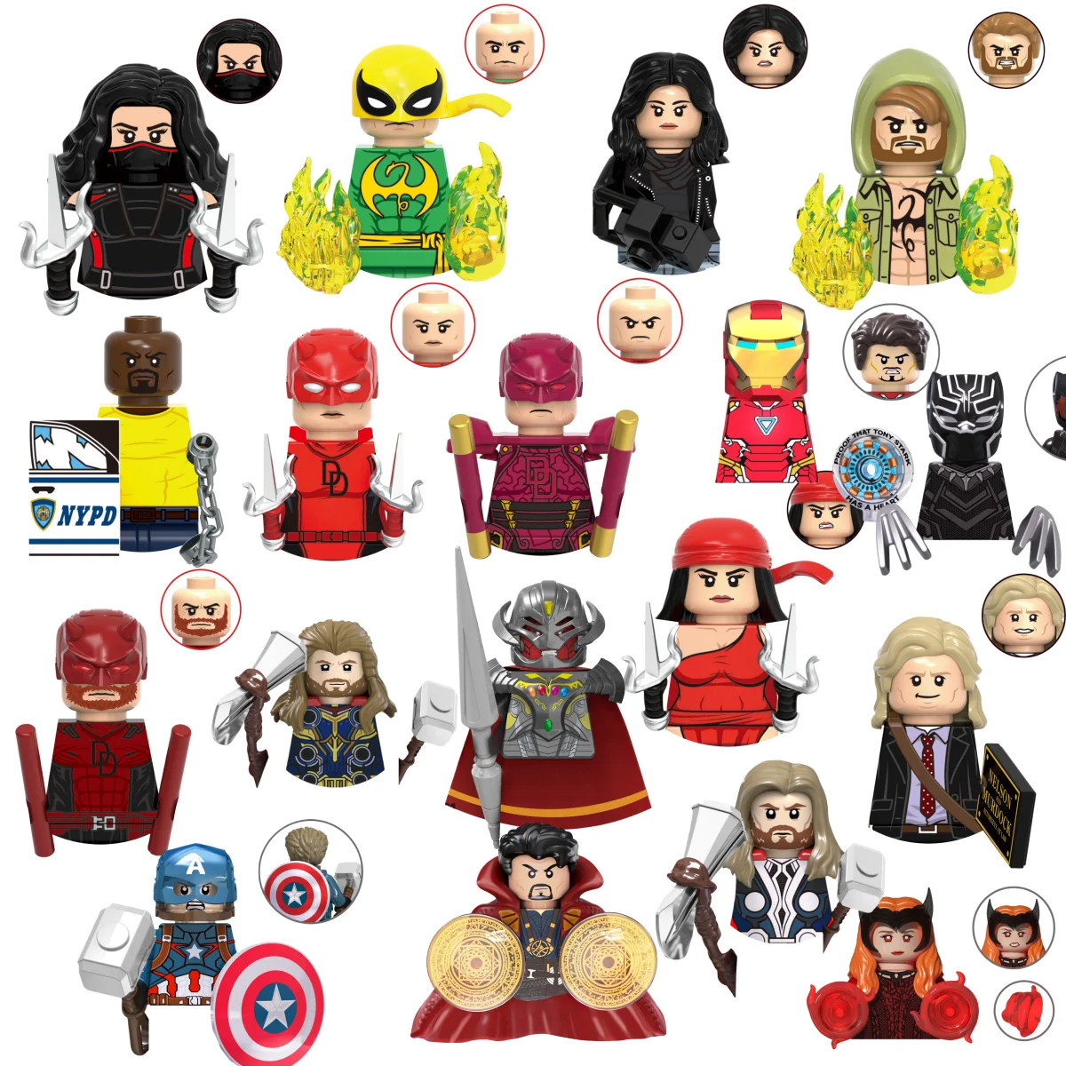 Caja Sorpresa de Mini Bloques de Construcción G0198, Figuras de Goblin Grande, Spiderman, Iron Man, Venom, Capitán Hawk, Deadpool, Armadura, Juguete de Regalo de Navidad