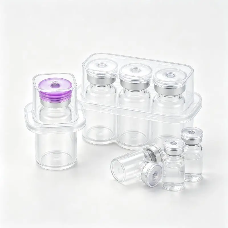 1/5/10Pcs Mini Transparent Peptide Storage Case Vial Stackable Refrigerator Storage Box 3mL Vial Storage Case For Lab & Home Use