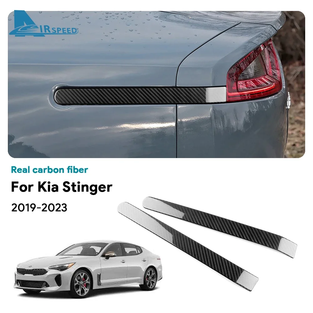 

Наклейка из настоящего твердого углеродного волокна для Kia Stinger 2019 2020 2021 2022 2023, LHD RHD, автомобильная полоса заднего стоп-сигнала, аксессуары