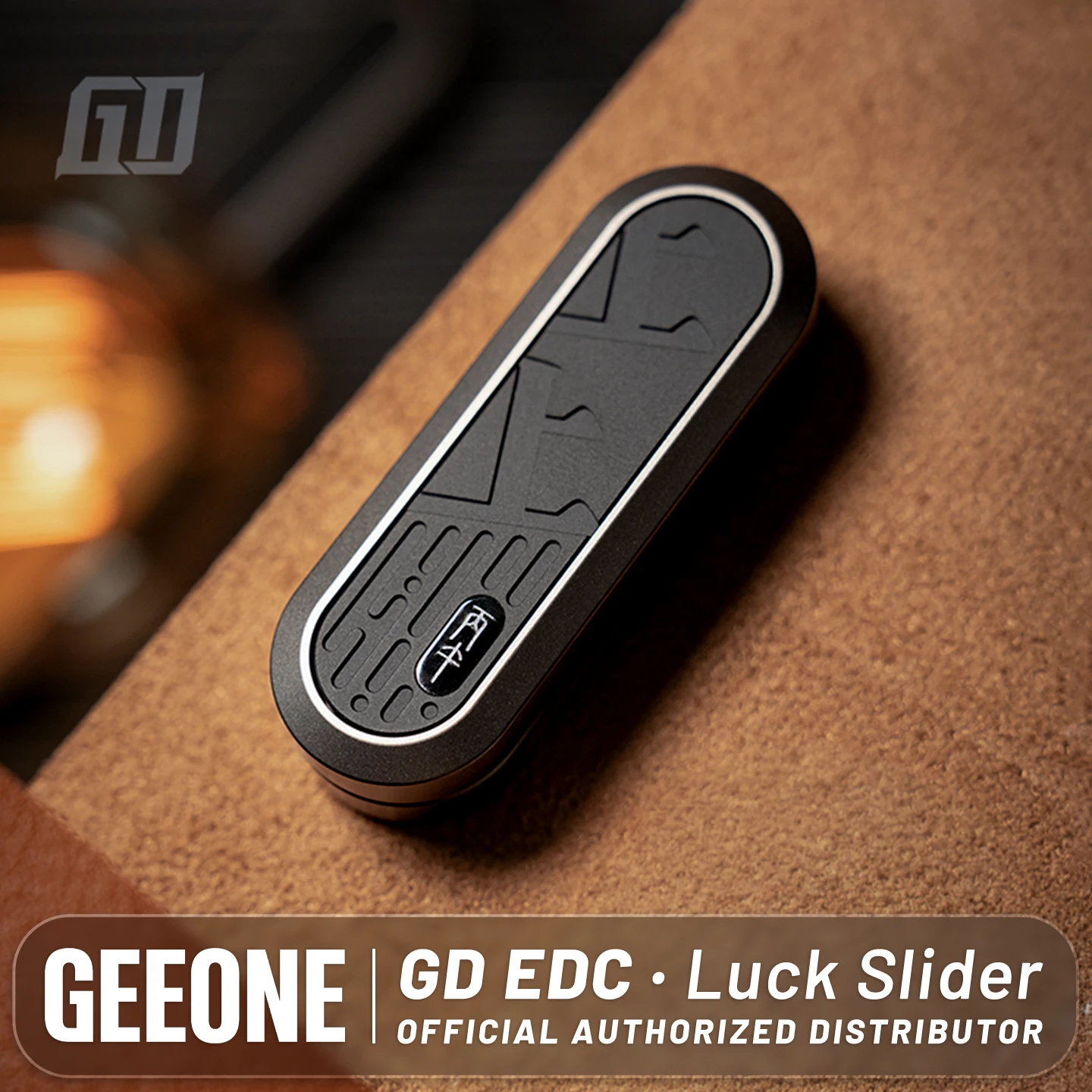 GD EDC Luck Slider Metal Intensive Paragraph Slide Fidget Toy Anxiety Toy Office Desk Gadgets Push Slider
