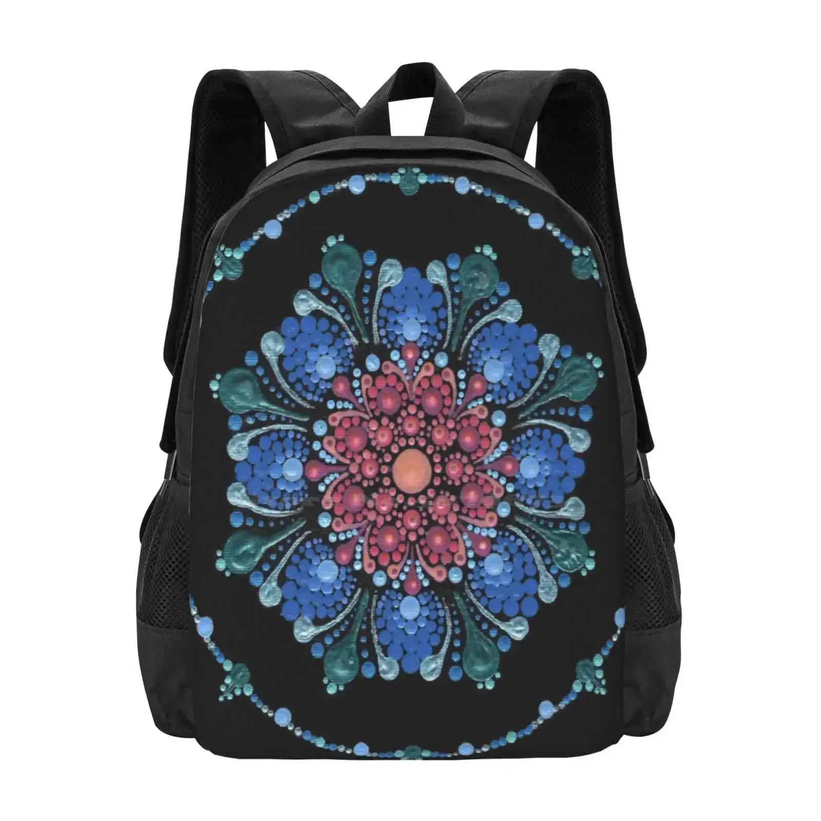 

Beach Sunset Original Mandala Hot Sale Schoolbag Backpack Fashion Bags Mandala Artwork Dotted Mandala Mandala Dotted Mandala
