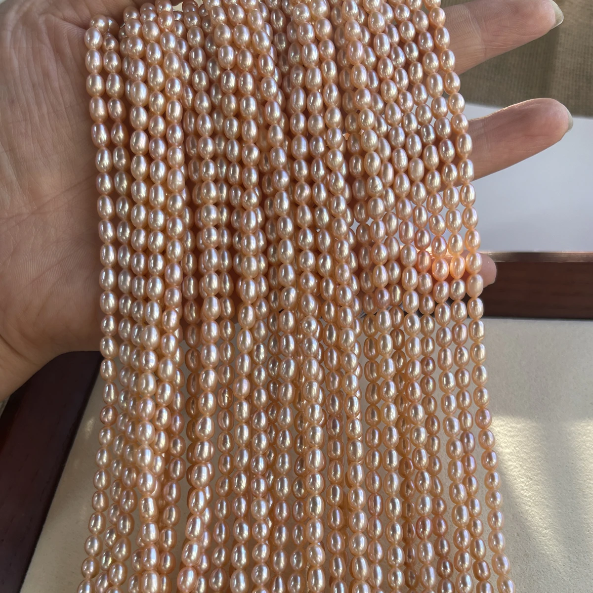 

AAA 4-5mm High-quality Natural Freshwater Pearl Pink Rice Loose Beads for Jewelry Making DIY Women Necklace Bracelet Accessories