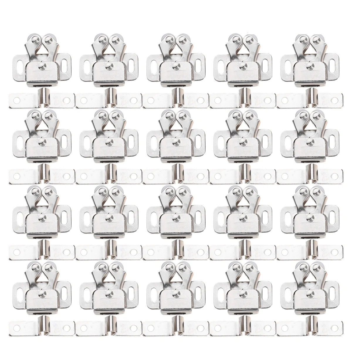 

20 Pcs Door Toggle Clip Catch Stainless Steel Closet Ball Latch Durable Wear Resistant Door Toggle Clip Stopper Hardware
