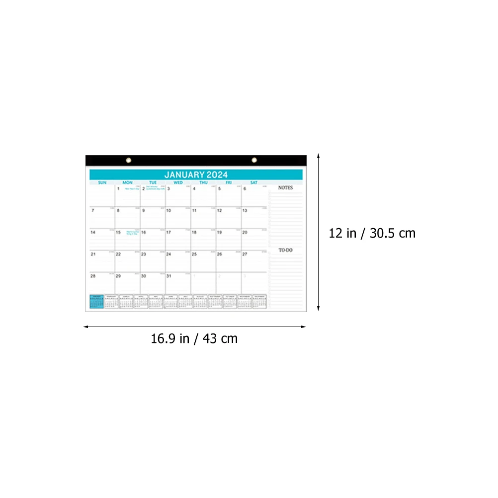 

Wall Calendars Countdown Large Monthly Hanging Double Line Office Home Blue Fancy for Classroom