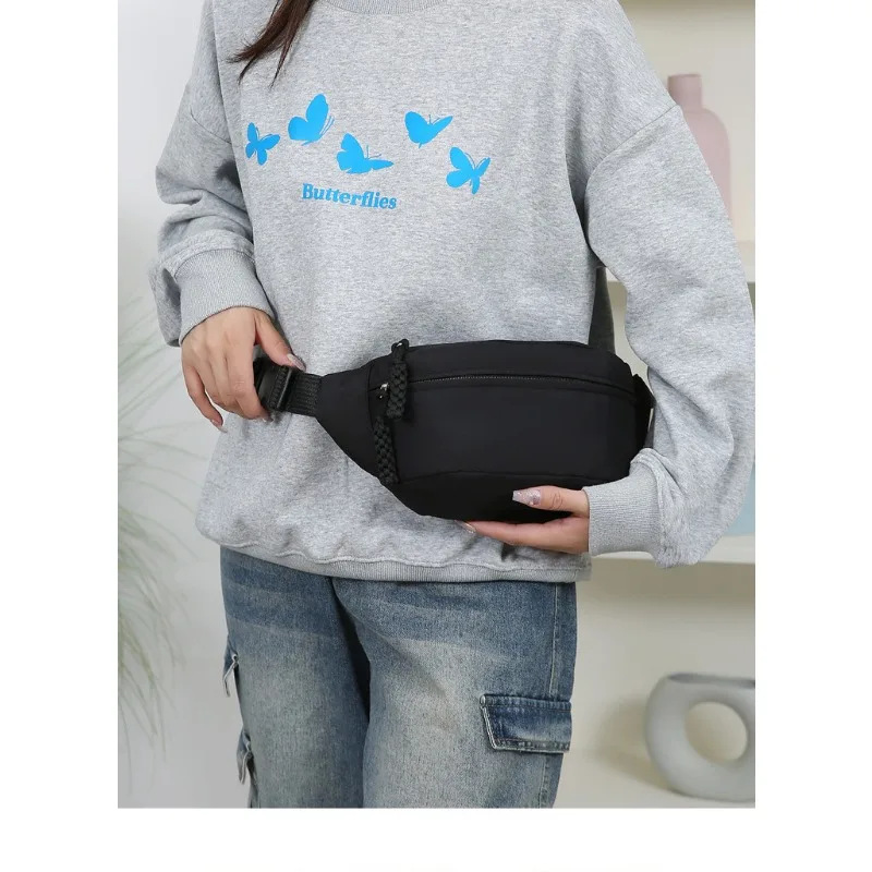 1/2pcs Outdoor sports waist bag nylon material couple chest bag commuting travel crossbody shoulder bag suitable for daily use