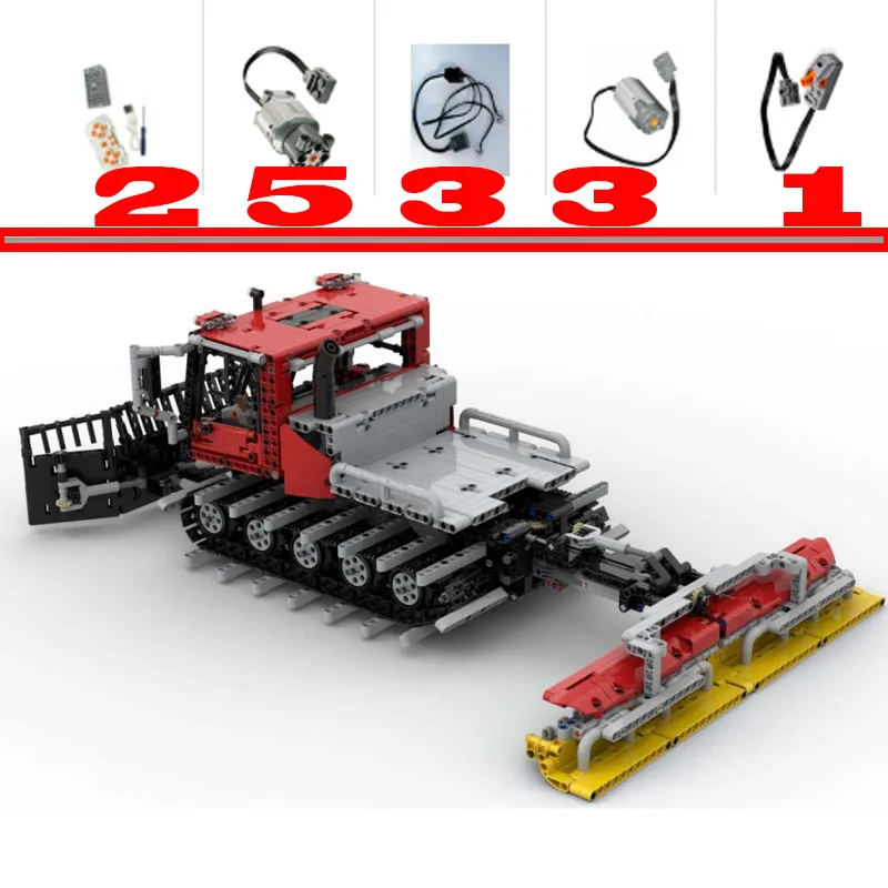 Snow Groomer Building Blocks 2162PCS Tracked Snowcat Vehicle Technic Bricks DIY Model Educational Toy for Adults