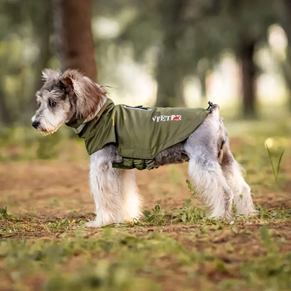 معطف واق من المطر رائع قابل للتعديل للكلاب معطف عاكس ناعم للكلاب مع مقود على الصدر معطف خارجي للحيوانات الأليفة للكلاب الصغيرة والمتوسطة
