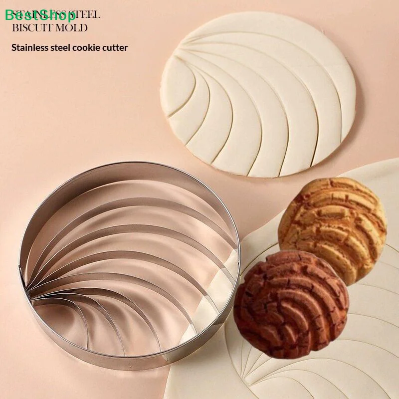 ☭Stainless Steel Cookie Cutter Set,Concha Bread Mold & Pig Shaped Biscuit Cutters for Mexican Pan Dulce & Baking