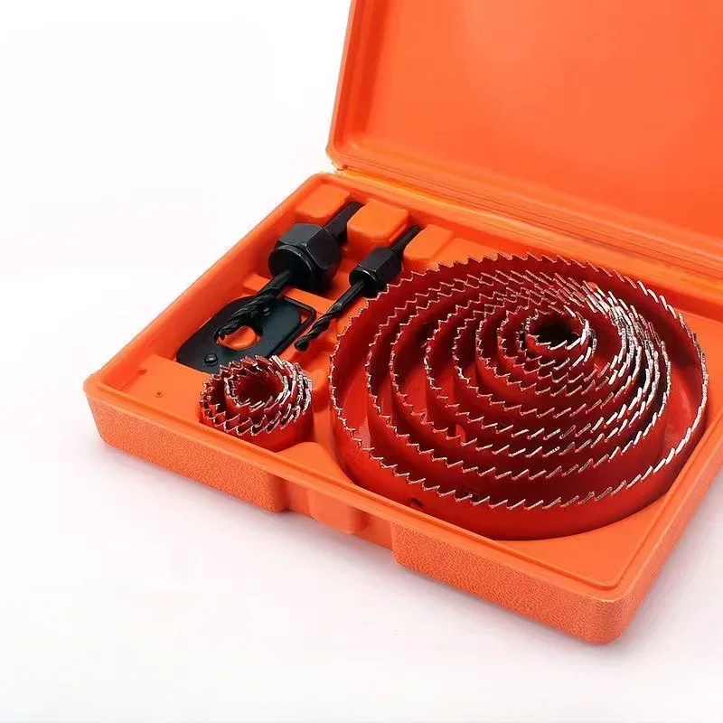 Hole Saw Set 19-127mm  Saw Cup Wood Crown Drill Bit For Gypsum Board Wood PVC Plastic Density Board Metal Woodworking Tools