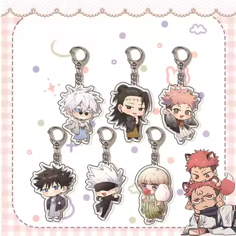 Jujutsu Kaisen Gojo Satoru Itadori Acrylic Keychain 55mm Anime Cosplay Accessory