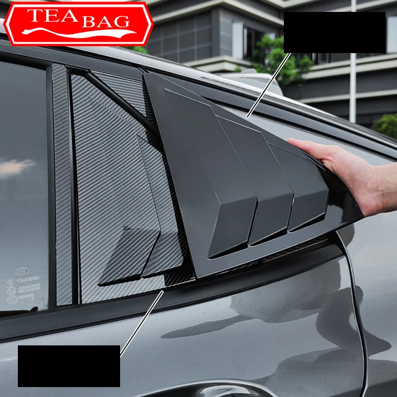 For Trumpchi GAC Empow R 2022-2024 Car Styling Rear Side Window Decorative Stickers Body Rear Triangle Trim Cover Accessories