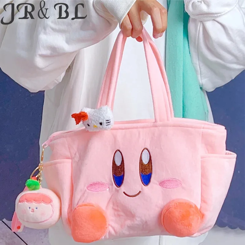 Kirby Game Animation periferiche Toys Cartoon Bundle capacità Kawaii Cute Cloth Crossbody Bag coulisse Storage Tote Bag