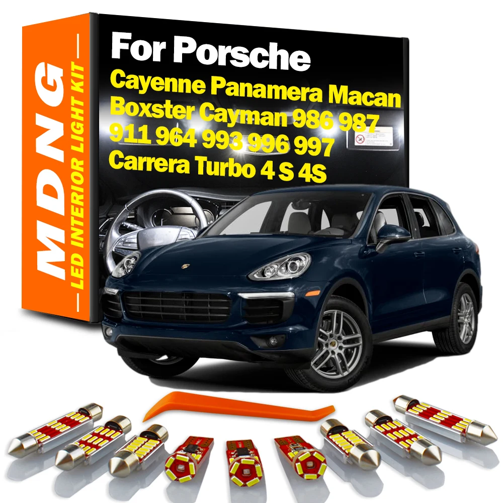 LED Bulbs Indoor Light Kit For Porsche Panamera Cayenne Macan Boxster Cayman 986 987 911 964 993 996 997 Carrera Turbo 4 S 4S