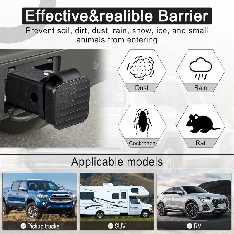 Parti di automobili di vendita calda: tappo antipolvere, tappo antipolvere con gancio di trascinamento, copertura protettiva a bocca quadrata, copertura del dispositivo di sospensione dell'auto