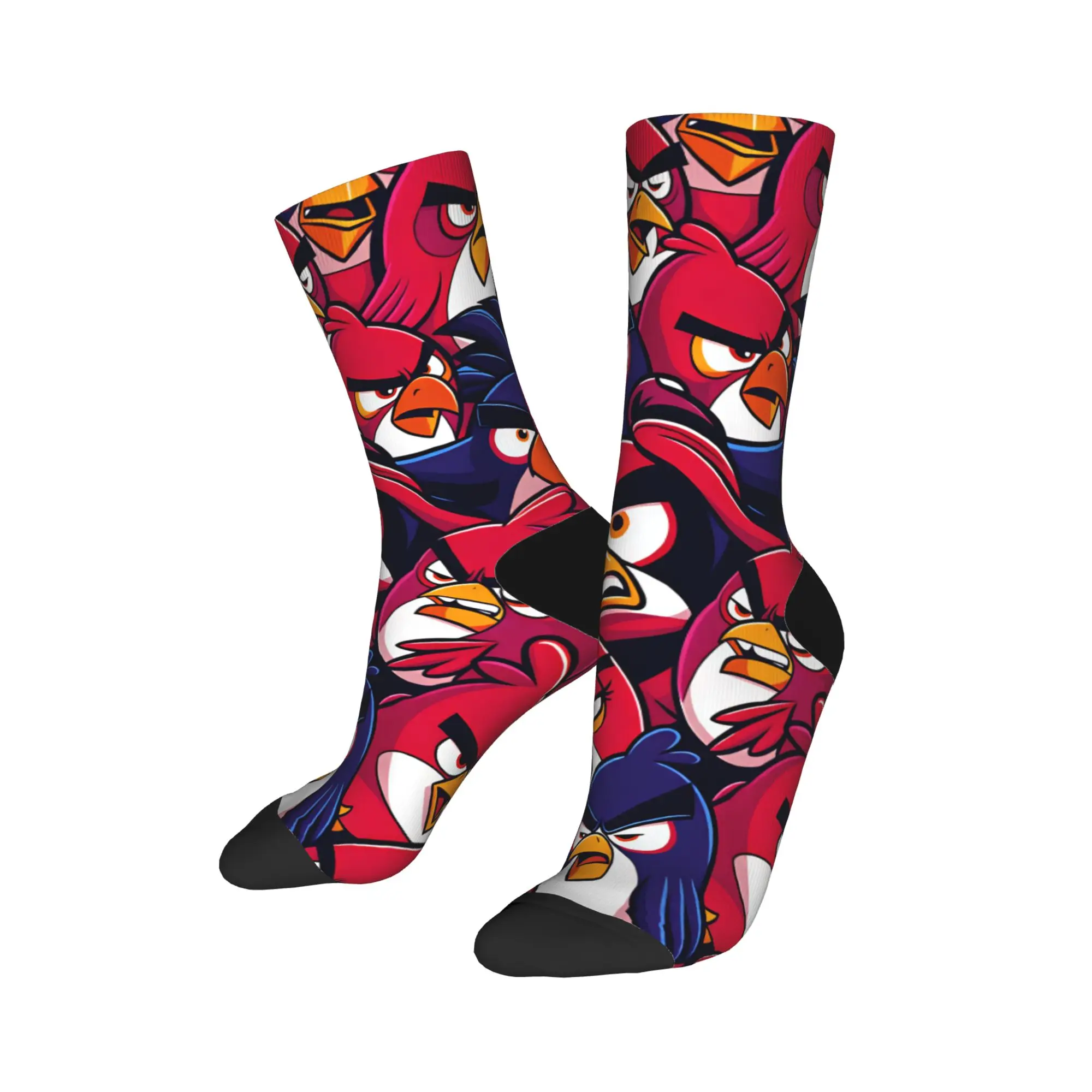 Adults Men Socks Birds Game  Stockings Anti-Slip Medium Soft Socks Autumn Casual Graphic Climbing Socks