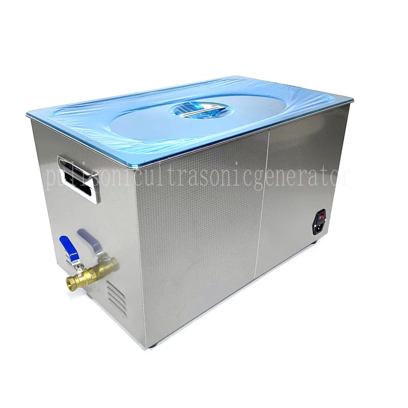 Touch Screen Ultrasonic Oil Parts Cleaner 30 Liter Transducer Bath Industrial Auto Element Washing Machine