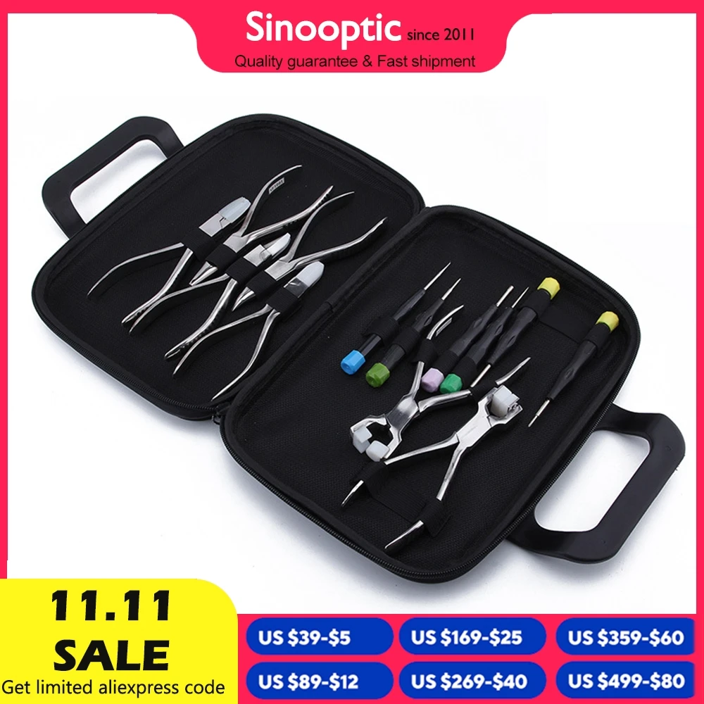 Eyeglasses Plier Set Nose Pad Temple Bridge Frame Adjusting Optical Frame Glasses Repair Hand Tool Kit SD012