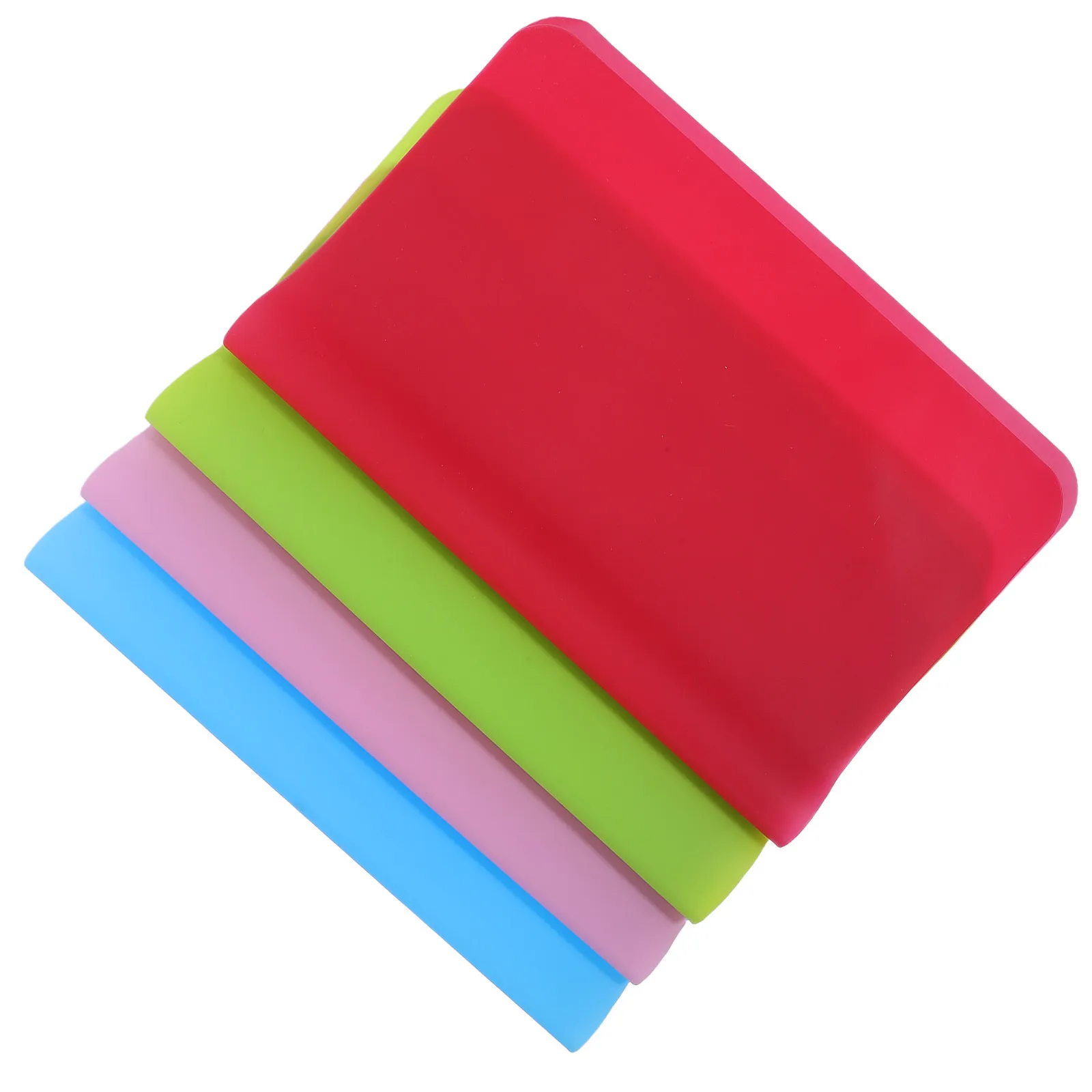 4 pcs Pastry Dough Rolling Baking Pin Kitchen Roller Pizza Halloween Christmas New Year Silicone Kneading Board Set Non-slip