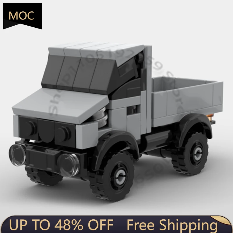 110 PCS Speedy Sports Car 4WLC Unimog Inspired MOC Customize Modular Building Block Creative Design DIY Boys Holiday Toy Gifts
