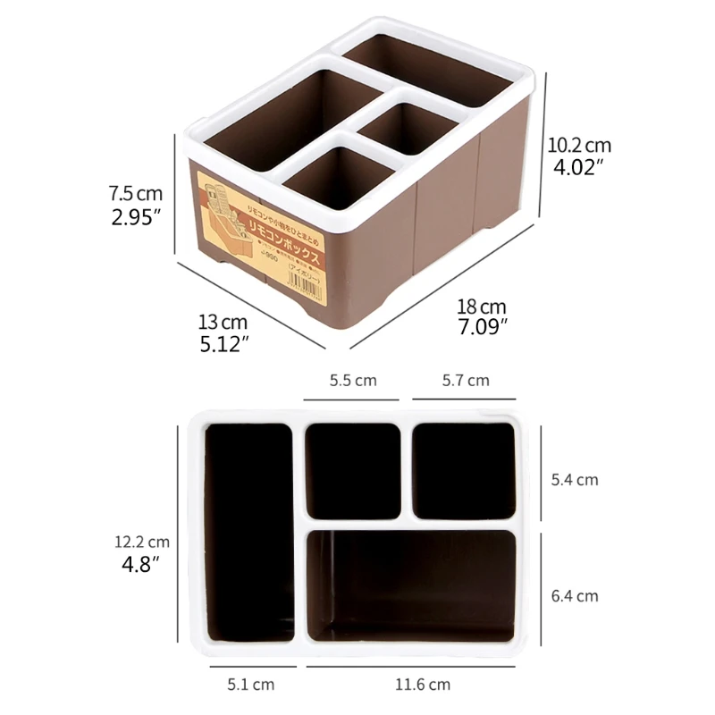 리모컨 거치대 다기능 데스크탑 정리함, 가정용 잡화 보관함, 캐디 문구 선반, 4 칸, 신제품