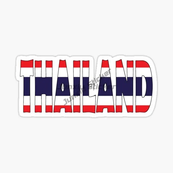 T Thailand Flag Map Elephant National Emblem Creative Accessories Sticker for Decorate Wall Car Window Van Camper Bumper Decal