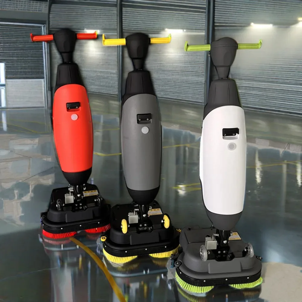 430 Model Mini Automatic Floor Scrubber Sweeper Machine, Compact Floor Dust Cleaning Washer Equipment For Warehouse