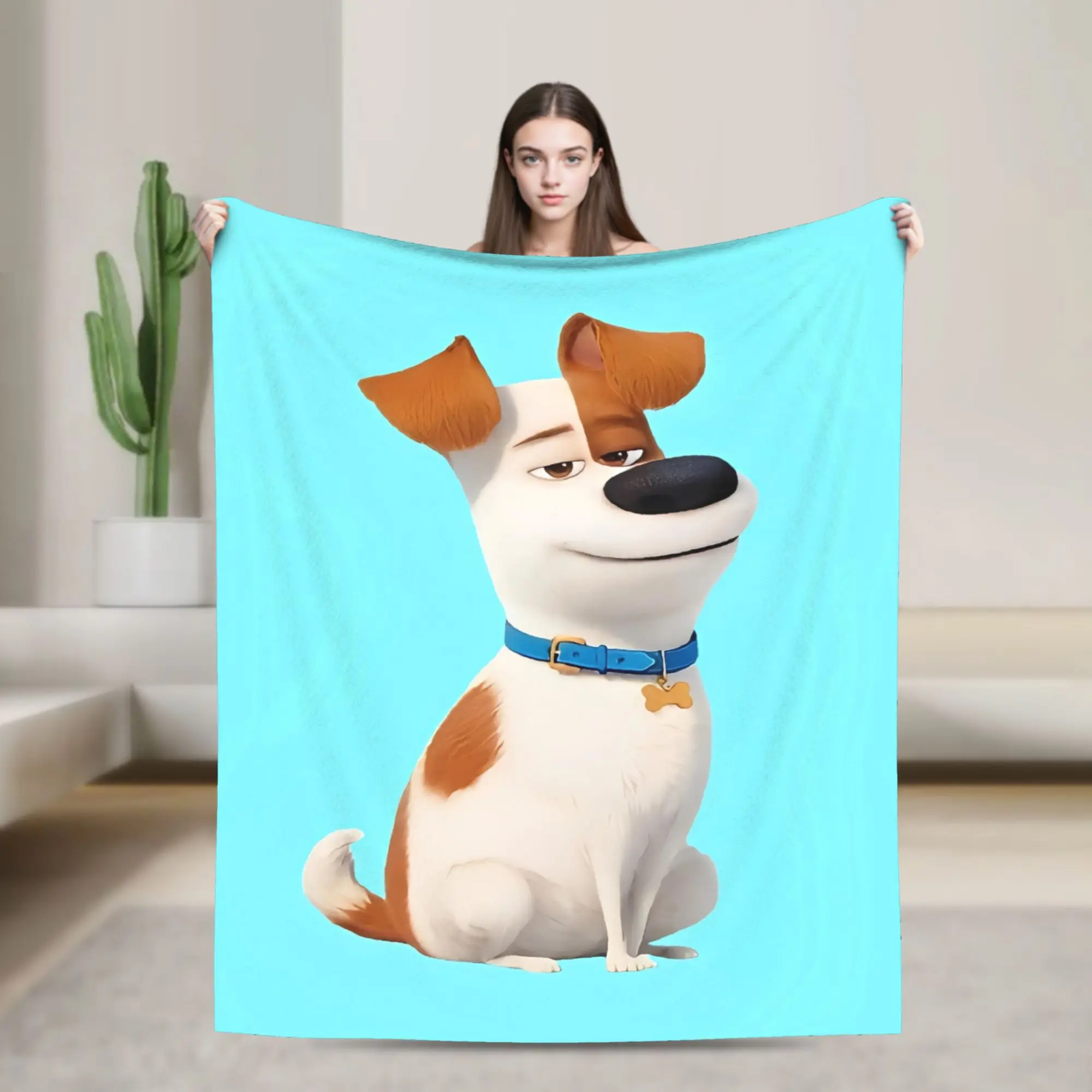 Warm Soft BlanketsKids Adult Travel The Secret Life of Pet Throw Blanket  Flannel Bedspread For Living Room Pattern Sofa Cover