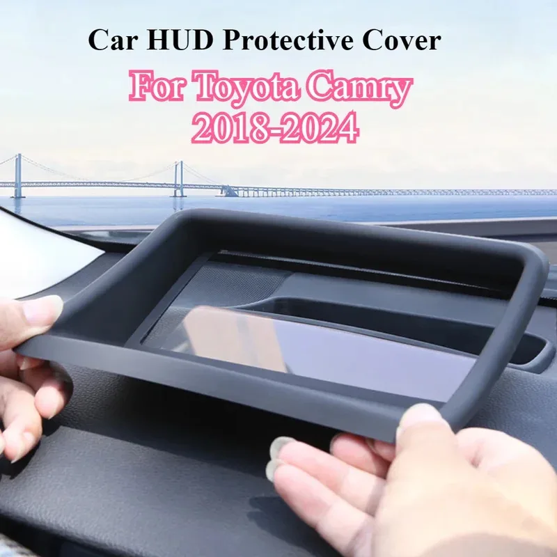 For Toyota Camry 2018-2024 Car HUD Protective Cover Head up Display Reflective Frame Dustproof Screen Decoration Accessory